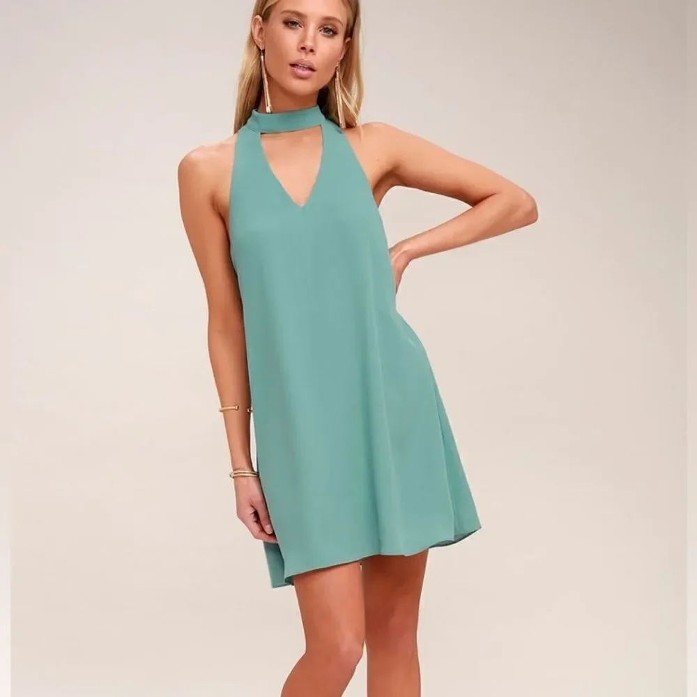 Lulu’s Groove Thing Sage Green Swing Dress NWT - Picture 4 of 9